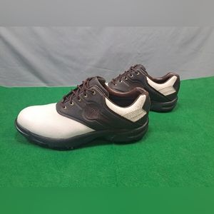 FootJoy Mens Golf Shoes 45587 GreenJoys Brown White Oxford Soft Spikes 11.5 M